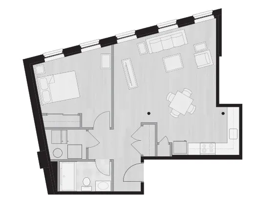 APT 101, 201, 301, 401 _ 772 Sqft