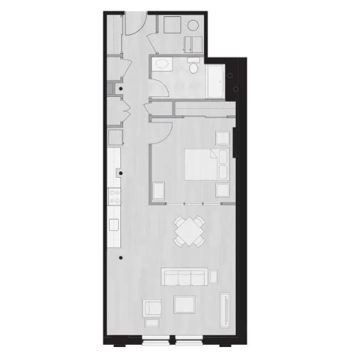 APT 205 901 sq ft